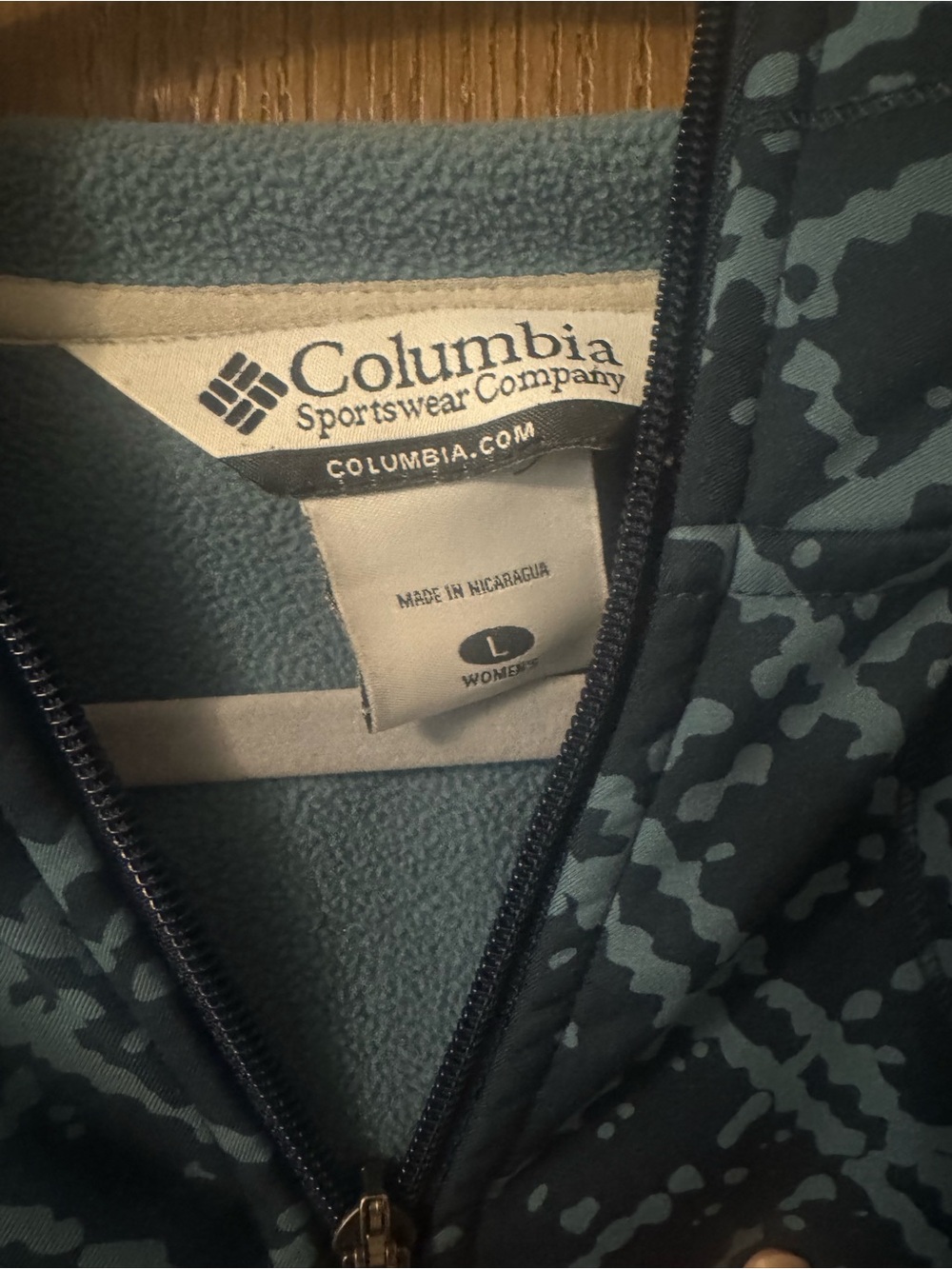 Columbia Blue Patterned Hooded Jacket - Picture 2 of 3